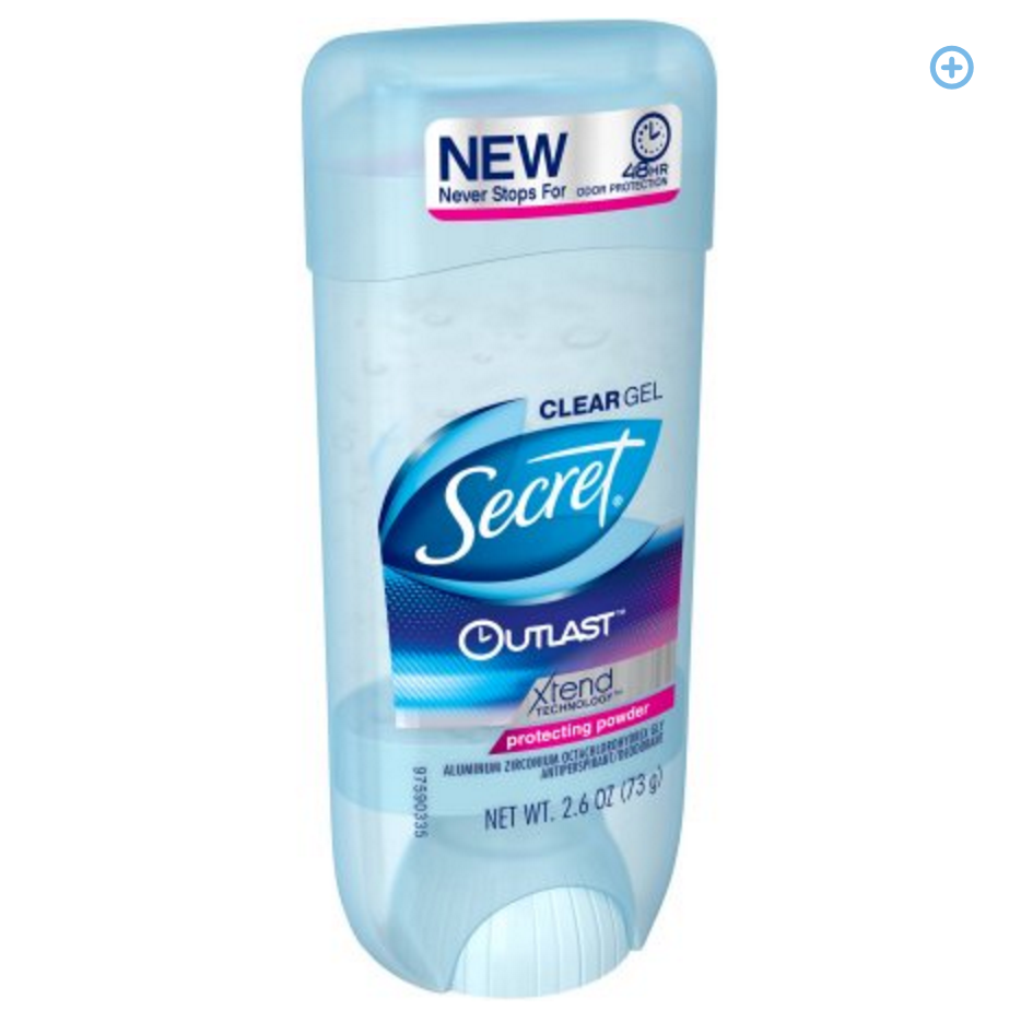 Secret Outlast Protecting Powder Scent Women's Invisible Solid Antiperspirant & Deodorant 2.6 Oz only $3.57