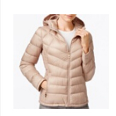 MICHAEL Michael Kors Chevron Hooded Packable Down Puffer Coat, Only at Macy's $129.99