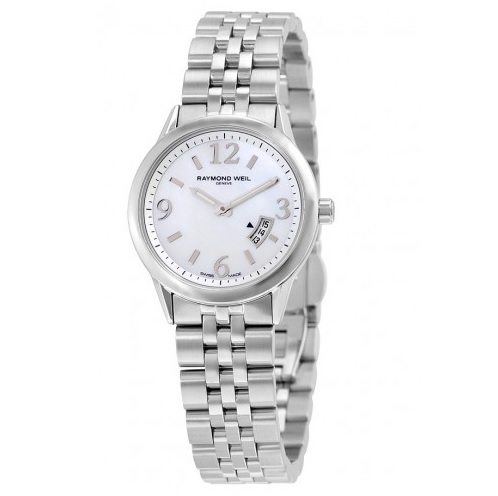 RAYMOND WEIL Freelancer Mother of Pearl Ladies Watch Item No. RW-5670-ST-05907, only $299.00, free shipping after using coupon code