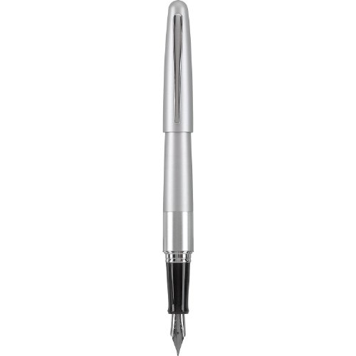 Pilot Metropolitan Collection Fountain Pen, Silver Barrel, Classic Design, Medium Nib, Medium Nib, Black Ink (91118), Only $13.20, You Save $5.55(30%)