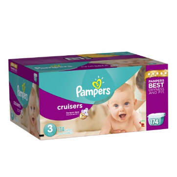 Amazon Family Members: 174-Ct Pampers Cruisers Size 3 Diapers  $22.59