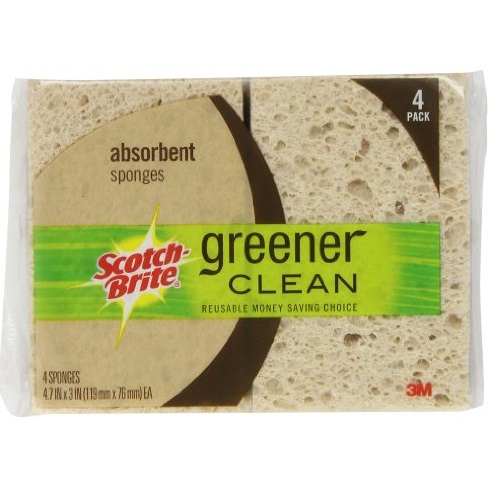 Scotch-Brite Greener Clean Absorbent Sponge, 4-Count (Pack of 6), Only $5.66, free shipping after using SS