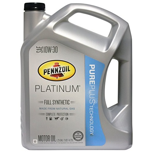 Pennzoil 550038321 Platinum SAE 10W-30 Full Synthetic Motor Oil API GF-5 - 5 Quart Jug, Only $9.10, free shipping after mail-in rebate and using SS