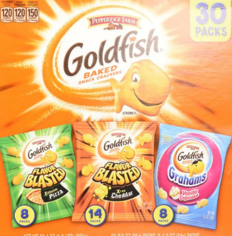 Pepperidge Farm Goldfish Variety Pack Bold Mix, 29.4 Ounce only $7.48 via clip coupon