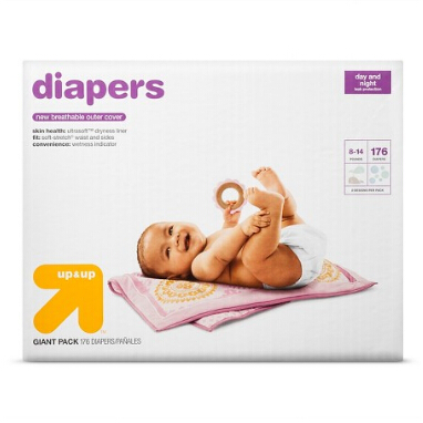 $53.98 + Free $15 Gift Card (2) Diapers Giant Pack (Select Size) - up & up