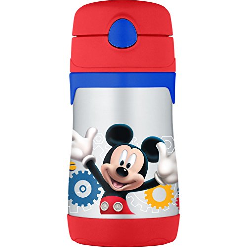 THERMOS Vacuum Insulated Stainless Steel 10-Ounce Straw Bottle, Mickey Mouse Clubhouse, Only $14.29, You Save $3.70(21%)