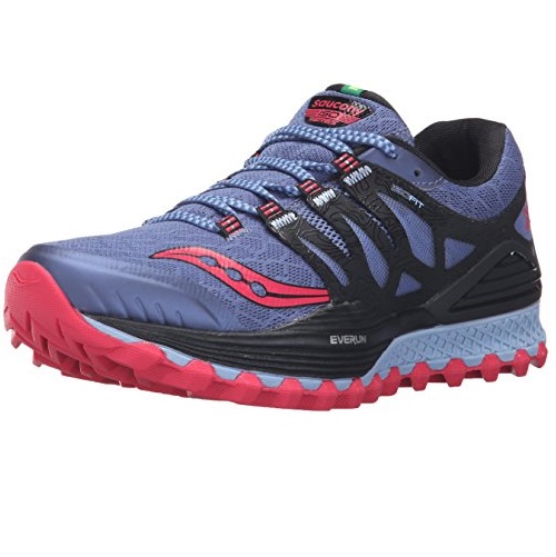 Saucony Women's Xodus ISO Trail Running Shoe, Denim/Black/Pink, 5.5 M US, Only $56.17, free shipping