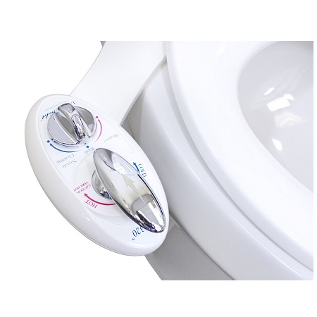 Luxe Bidet Neo 320 - Self Cleaning Dual Nozzle - Hot and Cold Water Non-Electric Mechanical Bidet Toilet Attachment (white and white), Only $49.92, free shipping
