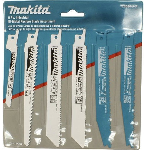 Makita 723086-A-A 6-Piece Recipro Blade Assortment Pack, Only $11.99, You Save $11.61(49%)