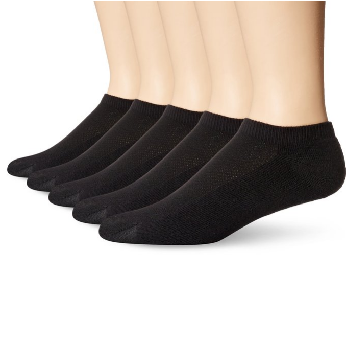 Hanes Men's 5-Pack Ultimate X-Temp No-Show Socks, Black, 10-13 (Shoe Size 6-12) only $8.50