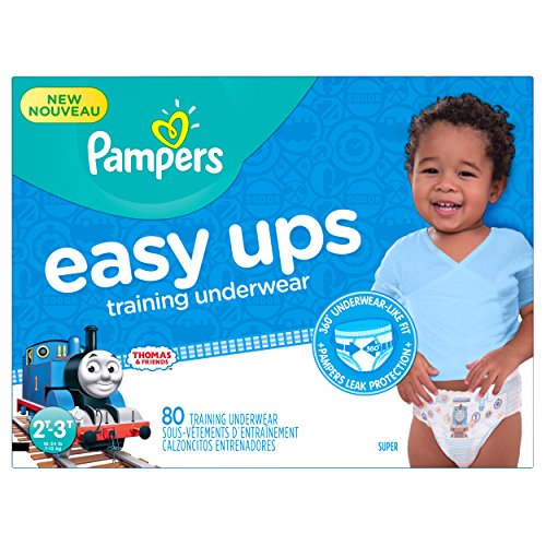僅限Prime會員！Pampers 幫寶適男孩用Easy Ups 如廁訓練紙尿褲, Size 2T3T ,80片，原價$30.79，現點擊coupon后僅售$17.99。 免運費！
