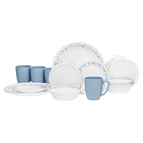 Corelle 20 Piece Livingware Dinnerware Set with Storage,Country Cottage, Service for 4, Only $32.39, You Save $7.60(19%)