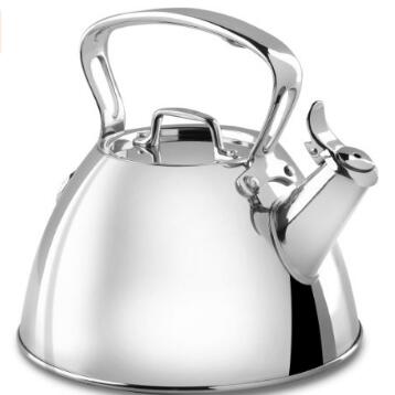 All-Clad E86199 Stainless Steel Specialty Cookware Tea Kettle, 2-Quart, Silver  $49.95