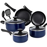 Cook N Home 10 Piece Non Stick Black Soft Handle Cookware Set, Blue $36.79 FREE Shipping on orders over $49