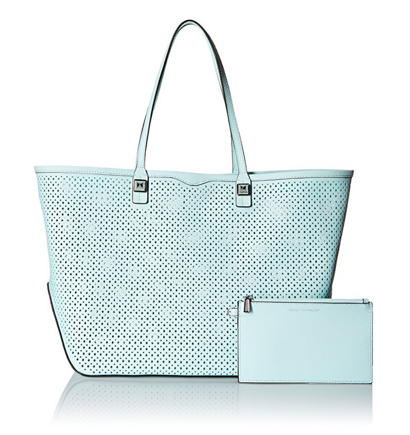 Rebecca Minkoff Everywhere with Diamond Perf Tote Bag, Light Mint, One Size only $81.63 , Free Shipping