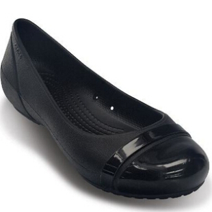 crocs 卡駱馳Cap Toe 女款休閑平底鞋  特價僅售$11.25
