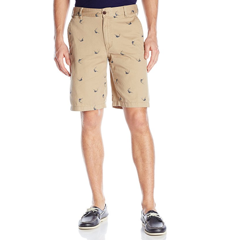 IZOD Men's Saltwater Flat-Front Shorts only $9.99