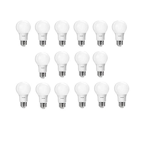 Philips 461137 LED A19 Non-Dimmable 800-Lumen, 5000-Kelvin, 8-Watt (60-Watt Equivalent) Light Bulb, E26 Medium Base, Daylight, 16-Pack, Only $18.35, free shipping after using SS