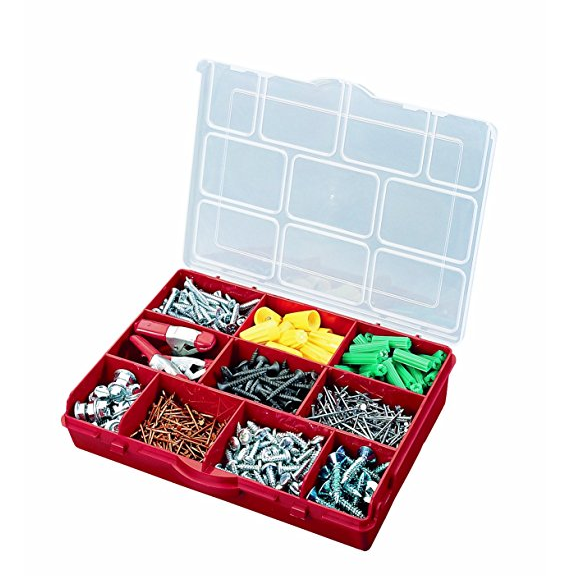 Stack-On SBR-10 10 Compartment Storage Organizer Box with Removable Dividers, $2.48