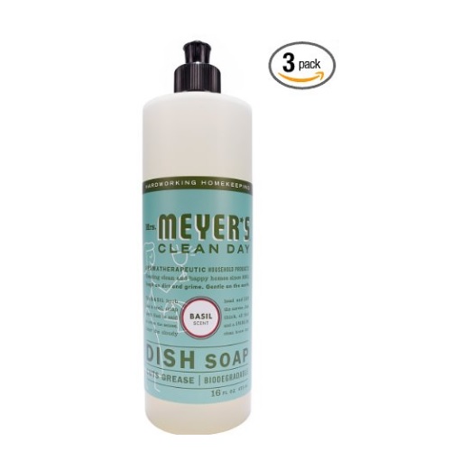 Mrs. Meyer's Clean Day Liquid Dish Soap, Basil, 16 Fluid Ounce (Pack of 3) , only $8.08, free shipping after clipping coupon and using SS
