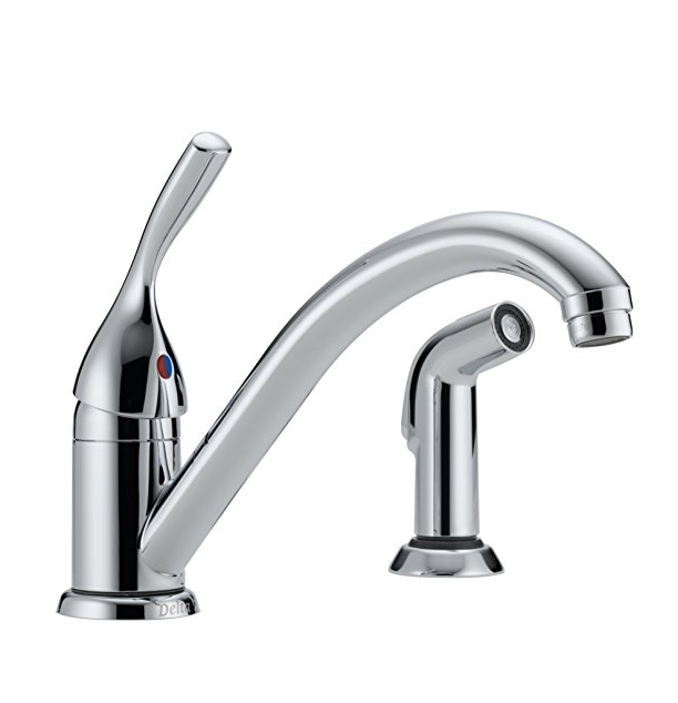 Delta 175-DST Classic Single Handle Kitchen Faucet with Spray, Chrome only $69.53, Free Shipping
