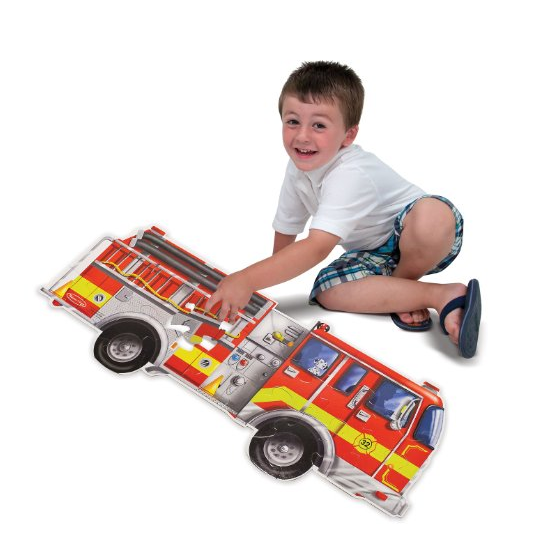 Melissa & Doug Giant Fire Truck Floor Puzzle only $6.99