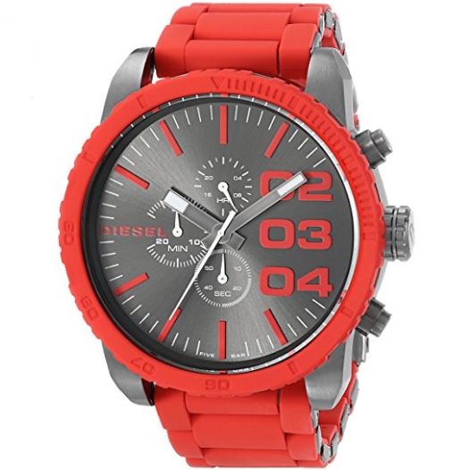 Diesel Men's DZ4289 Double Down Series Stainless Steel Watch with Red Accents $116.99 FREE Shipping