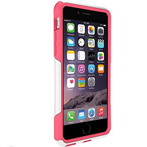 OtterBox COMMUTER SERIES iPhone 6/6s Case - Frustration Free Packaging - NEON ROSE (WHISPER WHITE/BLAZE PINK), Only $15.79, You Save $19.16(55%)