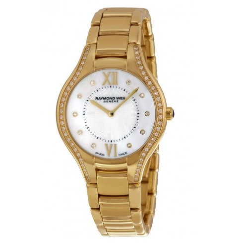 RAYMOND WEIL Noemia Mother of Pearl Diamond Dial Ladies Watch Item No. 5132-PS-00985, only $649.00, free shipping after using coupon code