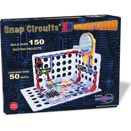 Woot：Elenco  Snap Circuits 3D 照明电路拼接玩具，原价$64.99，现仅售$32.99，$5 运费