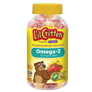 Target現有2瓶 L'il Critters™ Omega 3 DHA 兒童魚油軟糖  特價僅售$12.98+免費$5 禮卡
