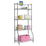 LANGRIA 4-Tier Wire Bookshelf Metal Shelving for Home or Office Storage and Organization, Max 44lbs (20Kg) Capacity of Every Shelf, Silver $39.99 FREE Shipping