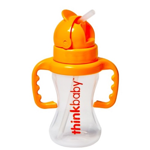 Thinkbaby Thinkster Straw Bottle, 9 Ounce, Natural/Orange, Only	$7.24