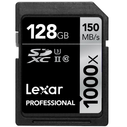 Lexar Professional 1000x 128GB SDXC UHS-II Card LSD128CRBNA10002 - 2 Pack $87.99 FREE Shipping