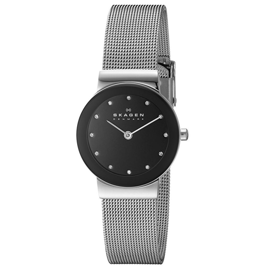 史低价！Skagen 358SSSBD Freja 女士时装手表, 现仅售$35.00, 免运费！