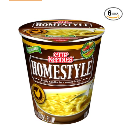 Big Cup Noodles Homestyle Chicken, 2.82 Ounce (Pack of 6) only $2.74