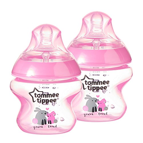 Tommee Tippee Closer to Nature Decorated Bottle, Pink, 5 Ounce (Pack of 2), Only $5.82, You Save $11.17(66%)