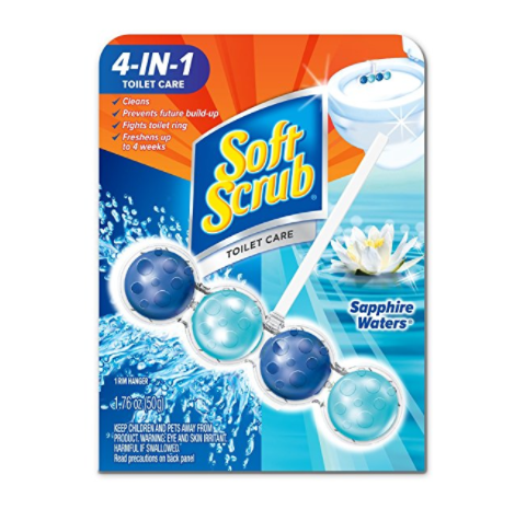 超低價！輕鬆省力！Soft Scrub 4合1高效馬桶清潔球, 現點擊coupon后僅售$1.98, 免運費！