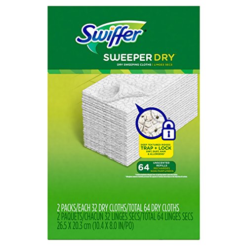 Swiffer Sweeper Dry Sweeping Pad Refills for Floor Mop, 64 Count, Only $7.39, free shipping after clipping coupon and using SS