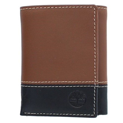 Timberland Men's Hunter Color-Block Trifold Wallet (BROWN/BLACK), Only$14.99