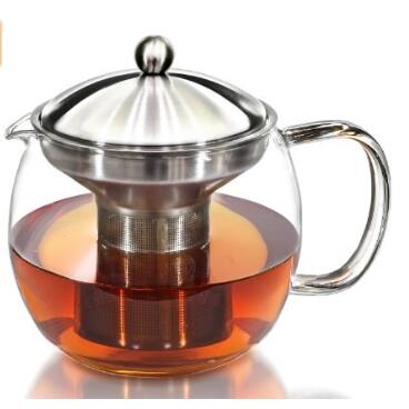 Teapot with Infuser for Loose Tea - 40oz, 3-4 Cup Tea Infuser, Clear Glass Tea Kettle Pot with Strainer & Warmer - Loose Leaf, Iced Tea Maker & Brewer, only $15.79