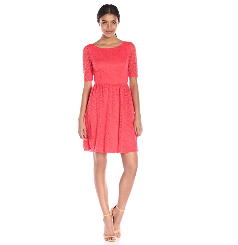 Jessica Simpson Women's Lace Fit-and-Flare Dress only $23.99