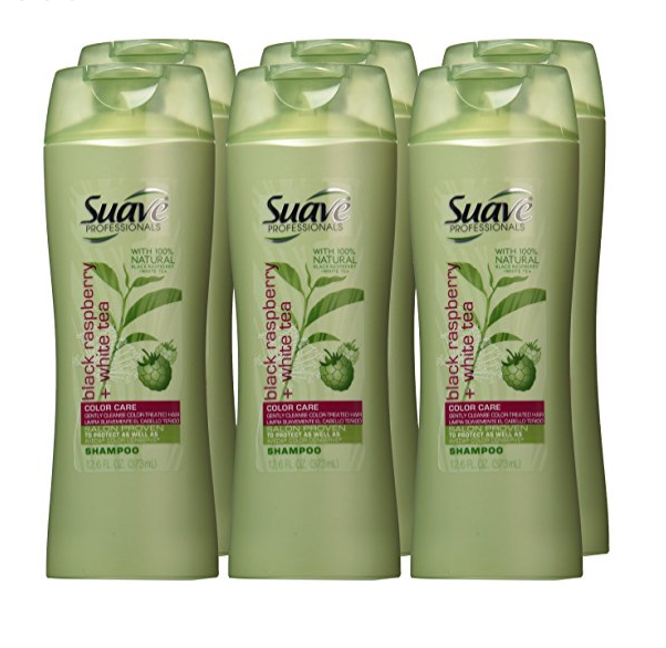 Suave 专业洗发水，含黑莓和白茶精华 12.6盎司，6瓶装, 现点击coupon后仅售$9.9, 免运费！