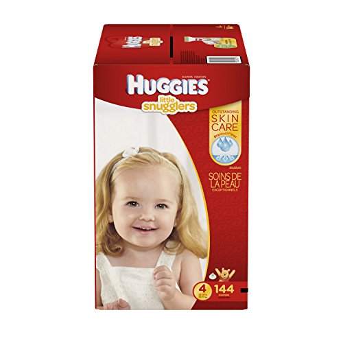 仅限Prime会员！史低价！Huggies好奇Little Snugglers 尿裤，4号，144片，原价$55.81，现点击coupon后仅售$23.45，免运费