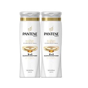 白菜！Pantene 潘婷 Pro-V 2合1 滑顺光泽洗发护发乳，12.6 oz/瓶，共 2瓶，原价$9.98，现点击coupon后仅售$3.00