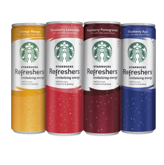 Starbucks Refreshers, 4 Flavor Variety Pack, 12 Ounce Slim Cans, 12 Pack only $14.44
