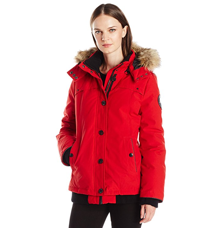 Alpinetek® 女士短款羽绒服帕克外套, 原价$220，现仅售$89.99， 免运费！