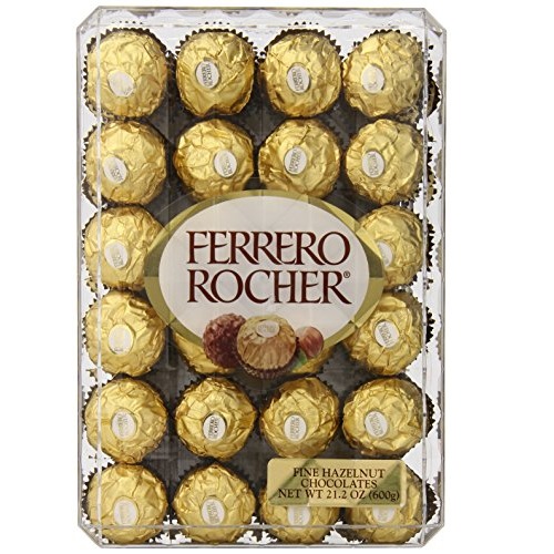 Ferrero Rocher Fine Hazelnut Chocolates, Chocolate Gift Box, Diamond, 48 Count, 21.2oz , only $13.48