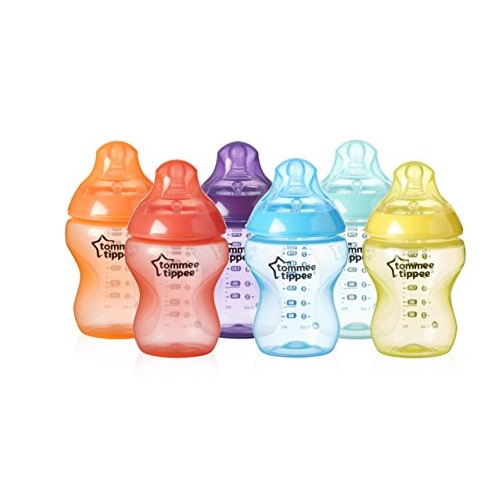 速抢！白菜！英国著名母婴品牌Tommee Tippee汤美天地 母乳自然防胀气奶瓶，彩色6件套，9oz，原价$36.99，现仅售$14.01