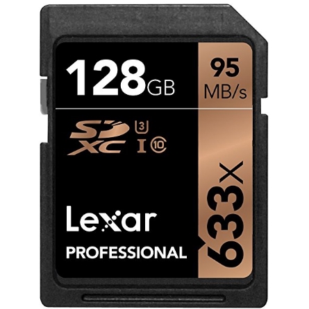 Lexar Professional 633x 128GB SDXC UHS-I/U3 Card (Up to 95MB/s Read) w/Image Rescue 5 Software - LSD128CBNL633 $35.29